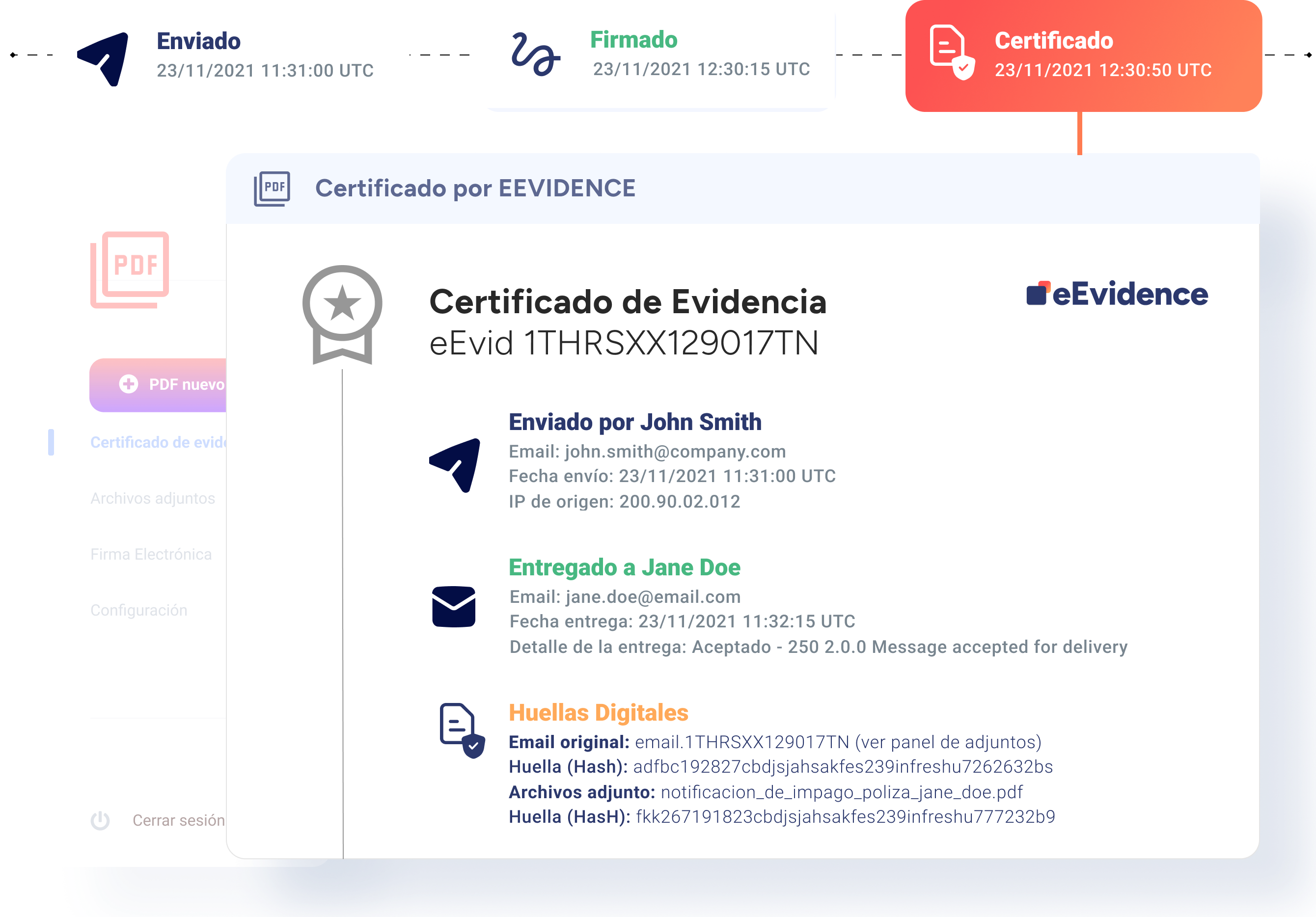 eEvidSign Certificado de firma
